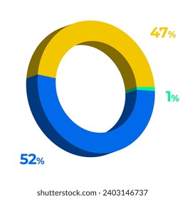 47 52 1 3d donut pie chart illustration eps vector 