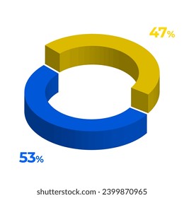 47 53 3d donut pie chart illustration eps vector