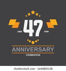 47 anniversary celebration vector concept template design