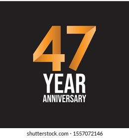 47 Anniversary Celebration Vector Template