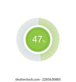 47% circle diagrams Infographics vector, 47 Percentage ready to use for web design ux-ui.