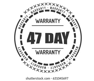 47 day black warranty vector