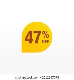 47 descuento, distintivos de vectores de venta para etiquetas, , pegatinas, banners, etiquetas, etiquetas, etiquetas web, nueva oferta. Banner de signo de origami de descuento