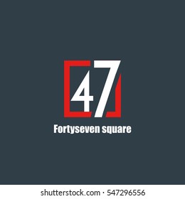 47 Number Logo Design Vector Element Stock Vector (Royalty Free ...