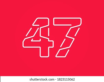 47. Diseño moderno y creativo. Para logotipo, etiqueta de marca, elementos de diseño, identidad corporativa, aplicación, etc. Ilustración vectorial aislada          