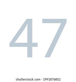 47 NUMBER SIMPLE CLIP ART VECTOR