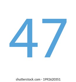 47 NUMBER SIMPLE CLIP ART VECTOR