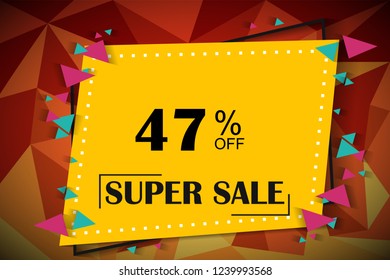 47% off discount promotion sale,  sale promo marketing.