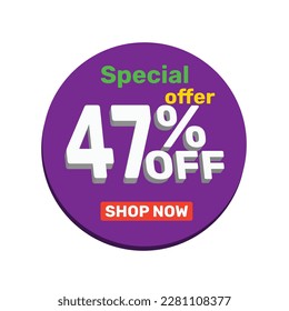 47% off vector illustration template design.