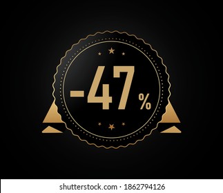 47 percent discount Badge design, 47% OFF Special Discount Offer