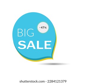 Up to 47 percent off price discount big sale banner.