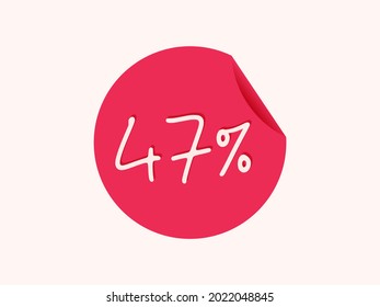 47 percent sticker, 47% image