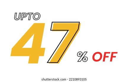 up to 47 percent Vector Template, upto 47 percent off offer template vector