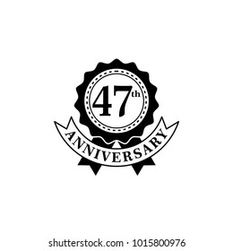 47 th anniversary celebration icon logo vector