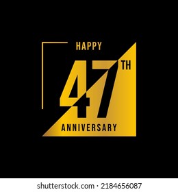 47 year anniversary design template. vector template illustration