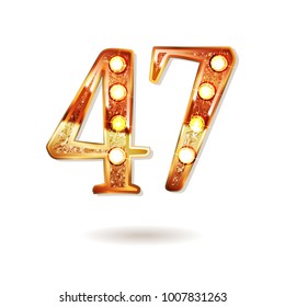 47 years anniversary celebration logotype. anniversary logo. Vector design for celebration, invitation card, and greeting card