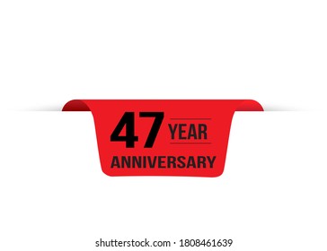 47  Years Anniversary Celebration Vector Template Design Illustration