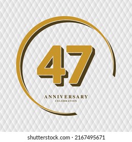 Ilustración de diseño de plantillas vectoriales de celebración de 47 años