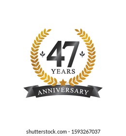 47 years anniversary elegant design