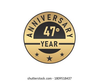 47 years anniversary image vector logotype 