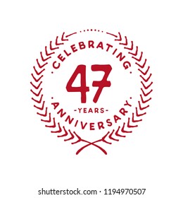 47 years design template. 47th vector and illustration.