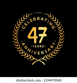47 years design template. 47th vector and illustration.