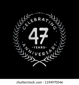 47 years design template. 47th vector and illustration.