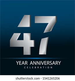 47 years silver anniversary logo celebration