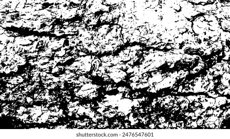 4-73.Wood Surface Texture Effect - Illustration Old Wood Black and White Vector Texture.