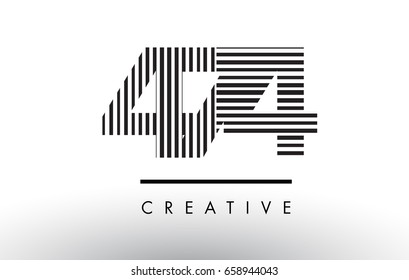 474 Black and White Number Logo Design with Vertical and Horizontal Lines.