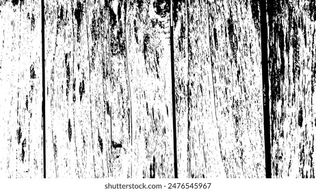 4-76.Wood board Texture Effect - Illustration. Black and white vector textures in scratch background.	