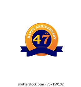 47th Anniversary emblematic logo design