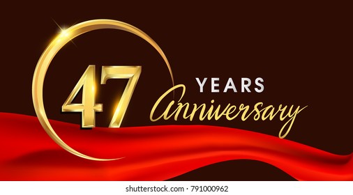 17th Anniversary Logotype Golden Ring Isolated Stock Vector (Royalty ...