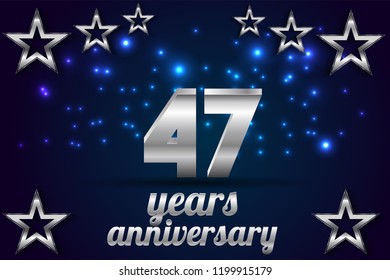 47th Anniversary numbers. background for anniversary