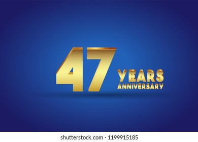 47th Anniversary numbers. background for anniversary