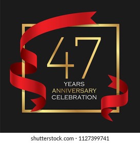 47th years anniversary celebration background