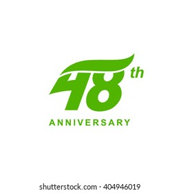 48 anniversary wave logo green
