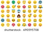 48 Cute Emoticon Pack Collection in Modern Flat Style