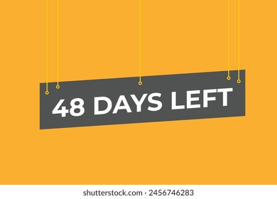 48 Tage bis zum Countdown Vorlage. 48 Tage Countdown links Tage Banner Design. 48 Tage Countdown-Timer
