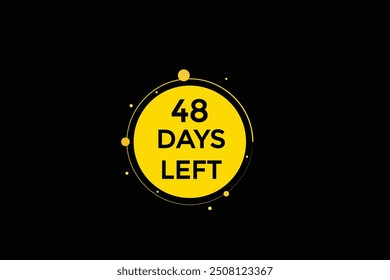 48 días restantes, icono, estilo, temporizador, cuenta regresiva, reloj, tiempo, fondo, Plantilla, 48 días restantes, cuenta regresiva, pegatina, Anuncio izquierdo, negocio, venta, Botón de etiquetas
