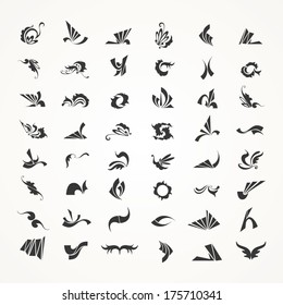 48 different black icons for your design