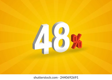 48% de descuento en texto 3D para ventas y promoción.