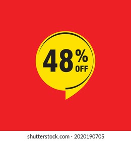 48 discount, Sales Vector badges for Labels, , Stickers, Banners, Tags, Web Stickers, New offer. Discount origami sign banner