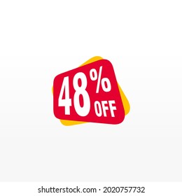 48 discount, Sales Vector badges for Labels, , Stickers, Banners, Tags, Web Stickers, New offer. Discount origami sign banner