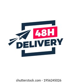 Icono de color de diseño plano de 48 horas de entrega