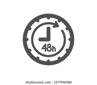 48 hours icon. Delivery service sign. Quality design element. Classic style icon. Vector