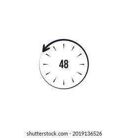48 hours icon thin line icon stock illustration