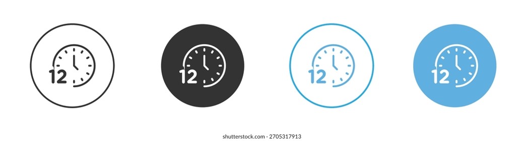 48 Hr icon of a flat style vector