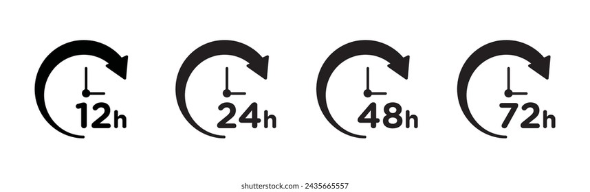 48 Hr line art vector