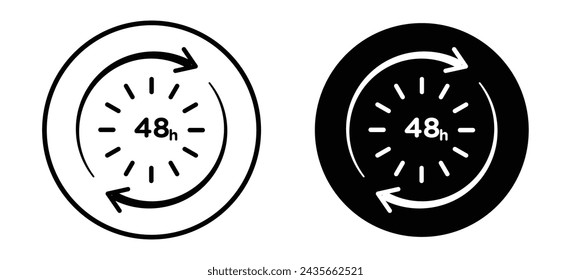 Marca de 48 horas en estilo relleno